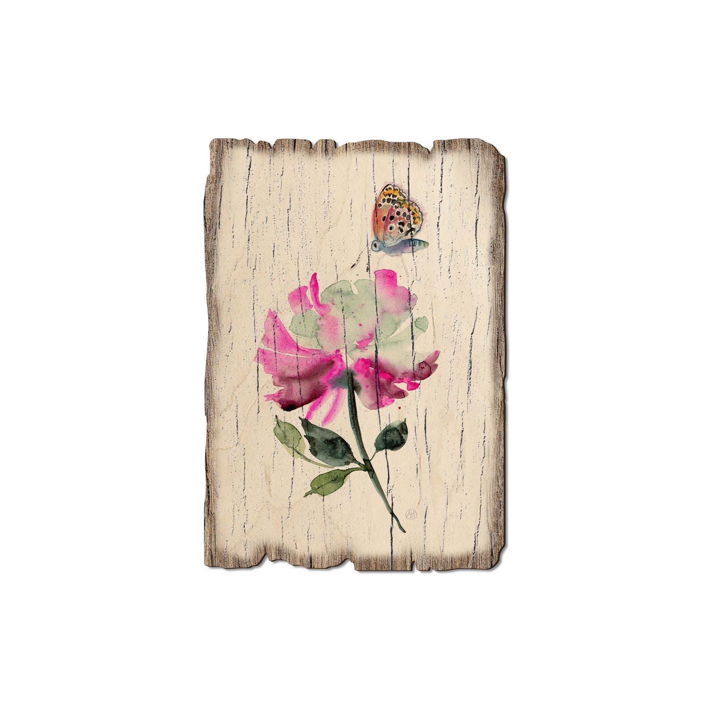 Henning's Purple Flower Butterfly - Weathered Edge Magnet Weathered Edge Magnet (5pk // $2.80ea)