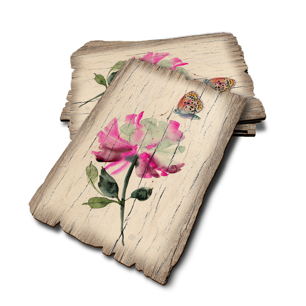 Henning's Purple Flower Butterfly - Weathered Edge Weathered Edge Postcard (5pk // $2.80ea)