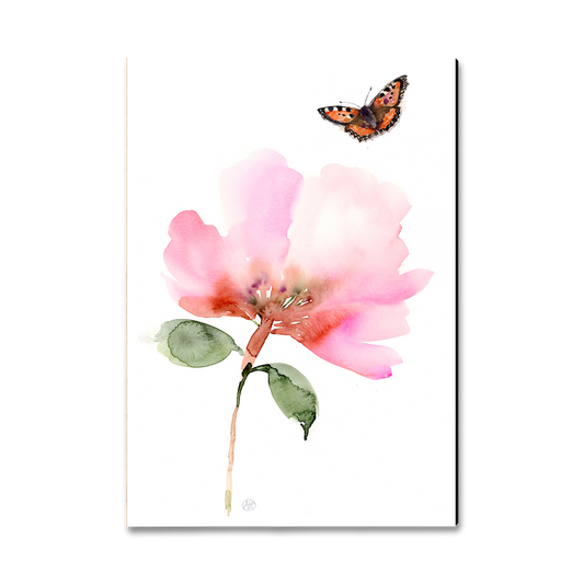 Magnet: Classic Edge - Henning's Pink Flower Moth