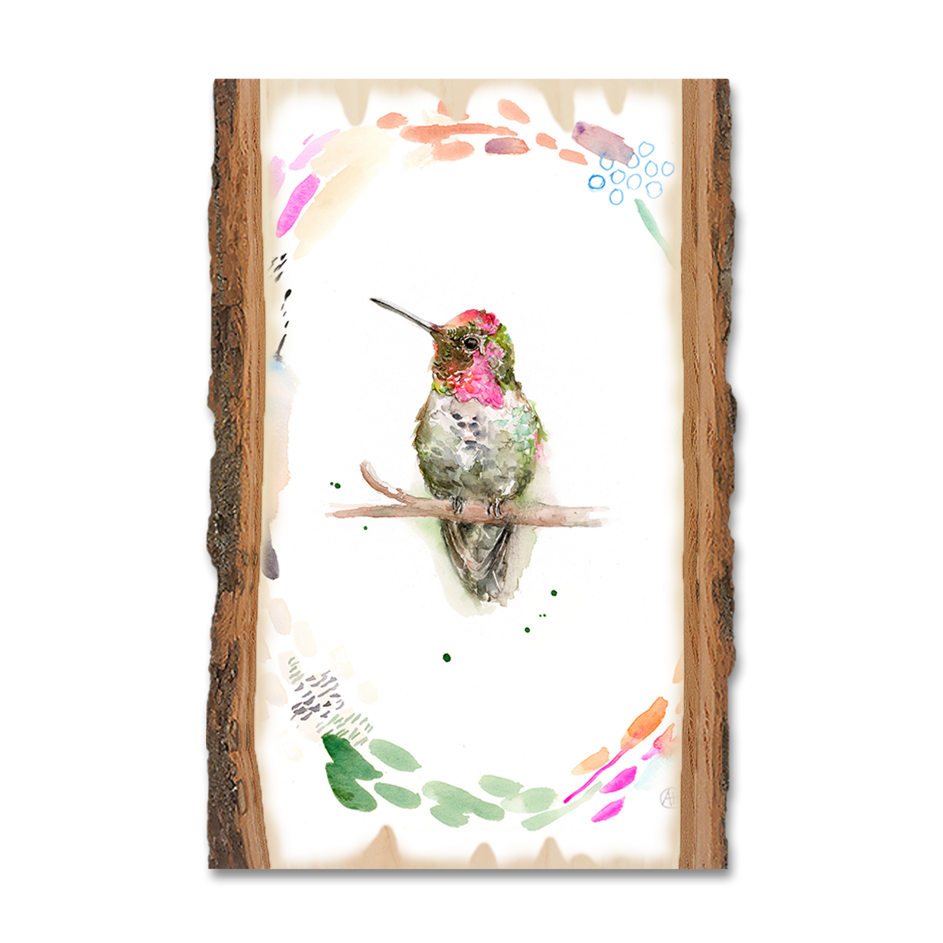Greeting Card: Live Edge - Henning's Pink Head Round