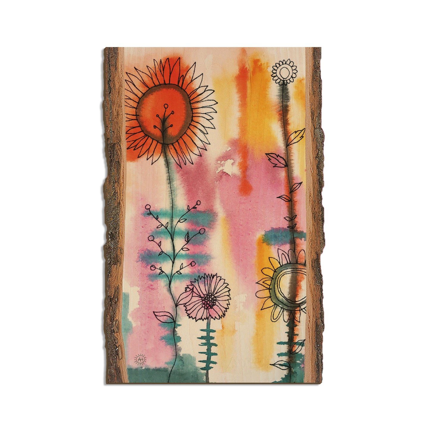 Henning's Pink Orange Flowers - Live Edge Live Edge Magnet (5pk // $2.80ea)