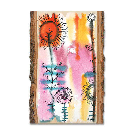 Magnet: Live Edge - Henning's Pink Orange Flowers