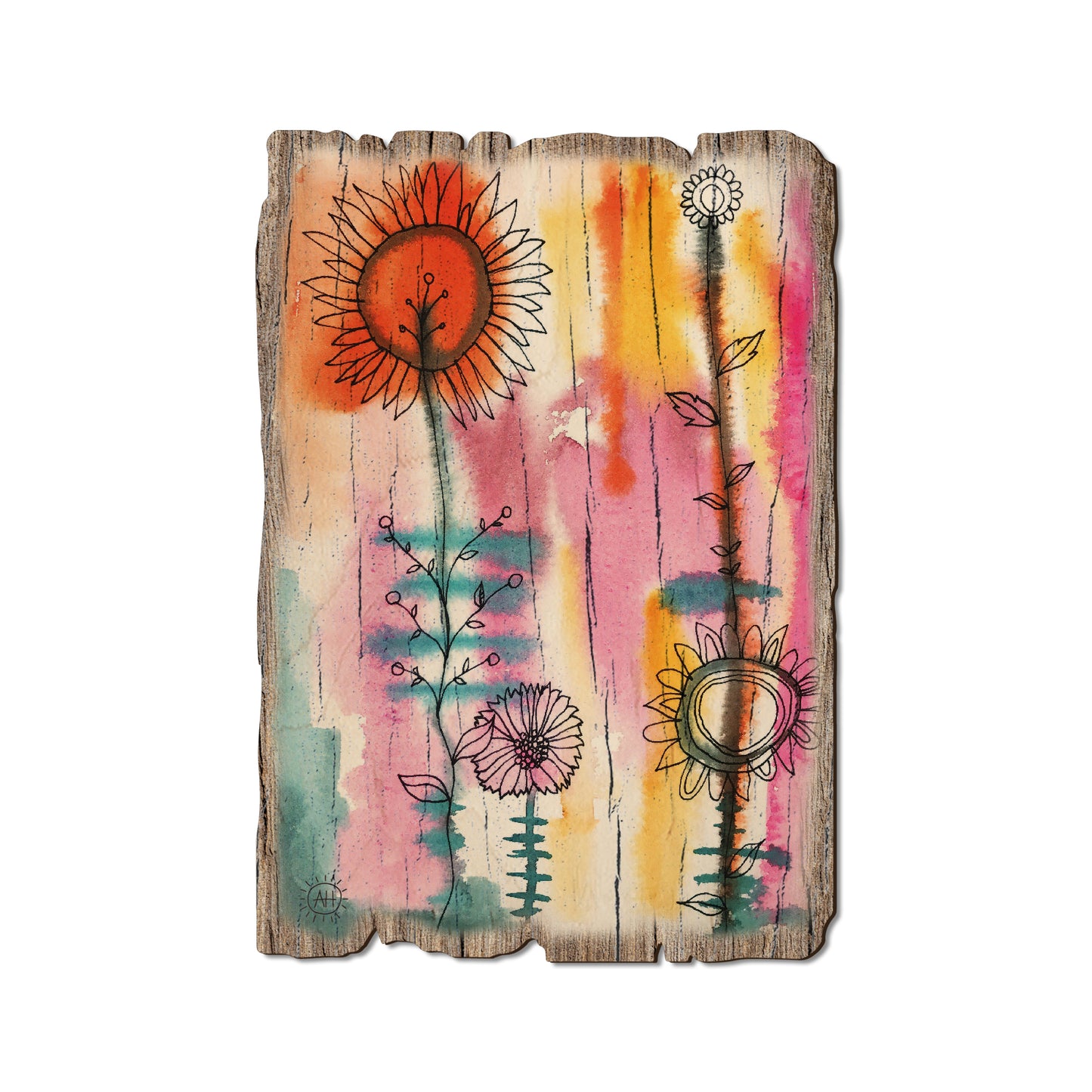 Henning's Pink Orange Flowers - Rustic Edge Postcards & Magnets Rustic Edge Postcard (5pk // $2.80ea)