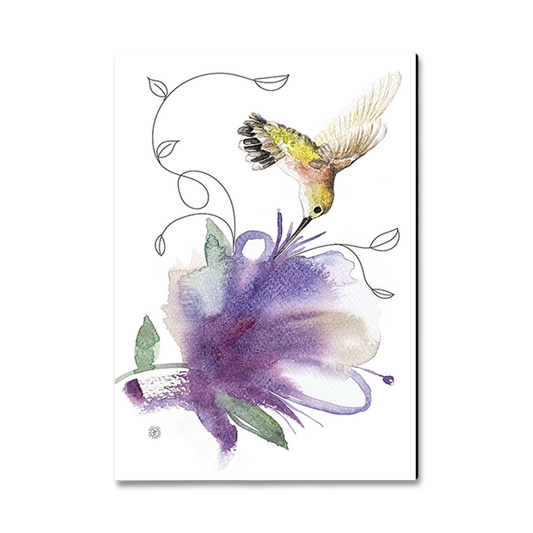Greeting Card: Classic Edge - Henning's Purple Pollinator