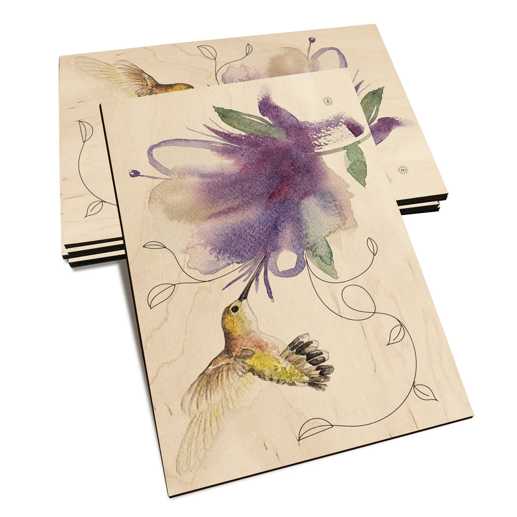 Henning's Purple Pollinator - Classic Edge Classic Edge Postcard (5pk // $2.80ea)
