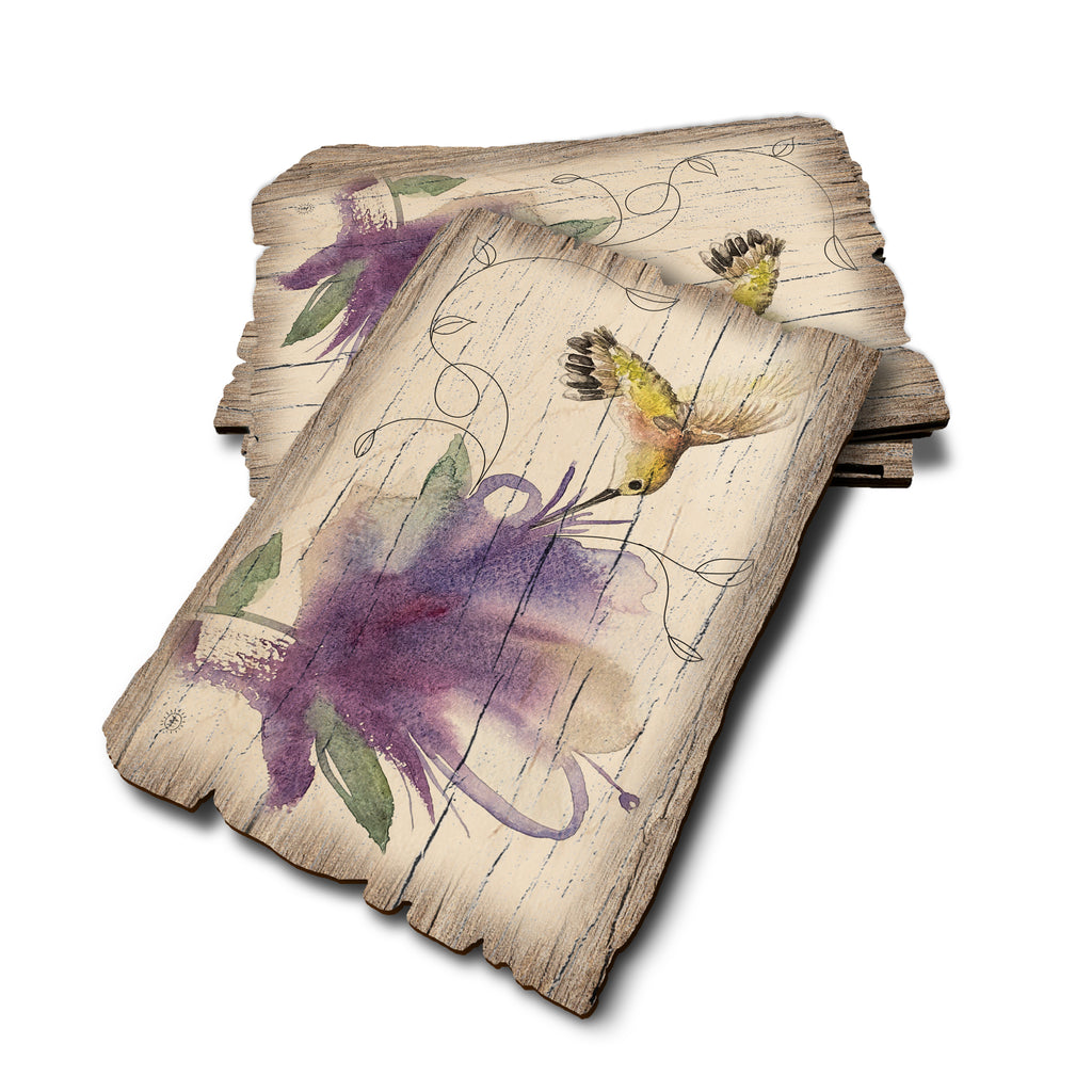 Henning's Purple Pollinator - Weathered Edge Rustic Edge Postcard (5pk // $2.80ea)