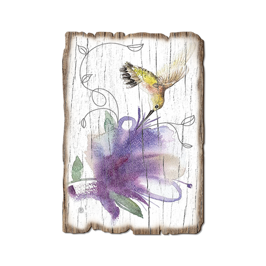 Greeting Card: Weathered Edge - Henning's Purple Pollinator