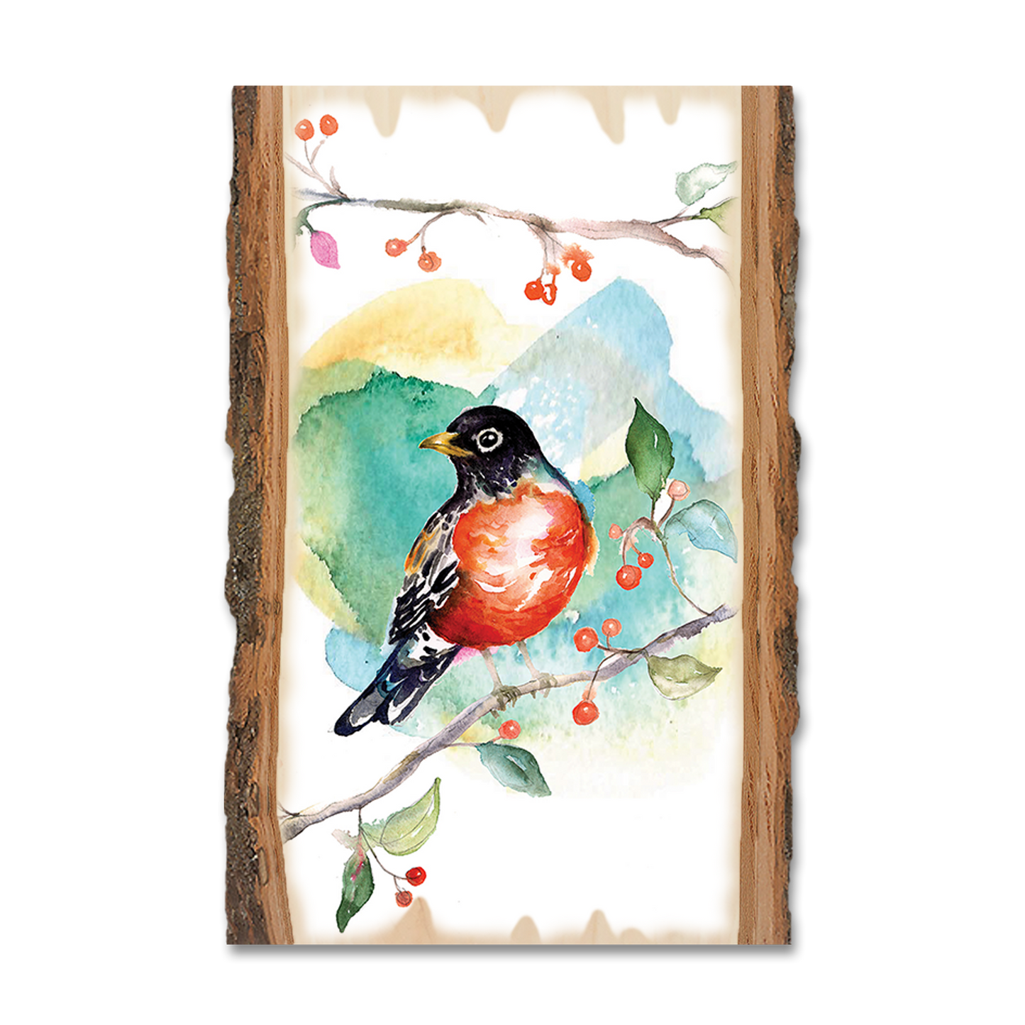 Ornament: Live Edge - Henning's Robin & Berry