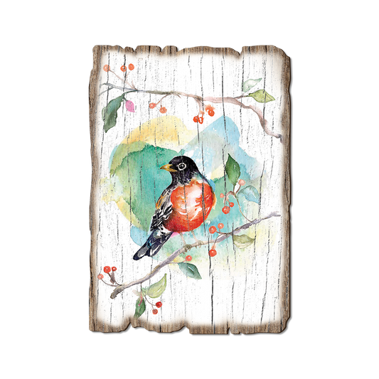 Greeting Card: Weathered Edge - Henning's Robin & Berry (Pack of 5)
