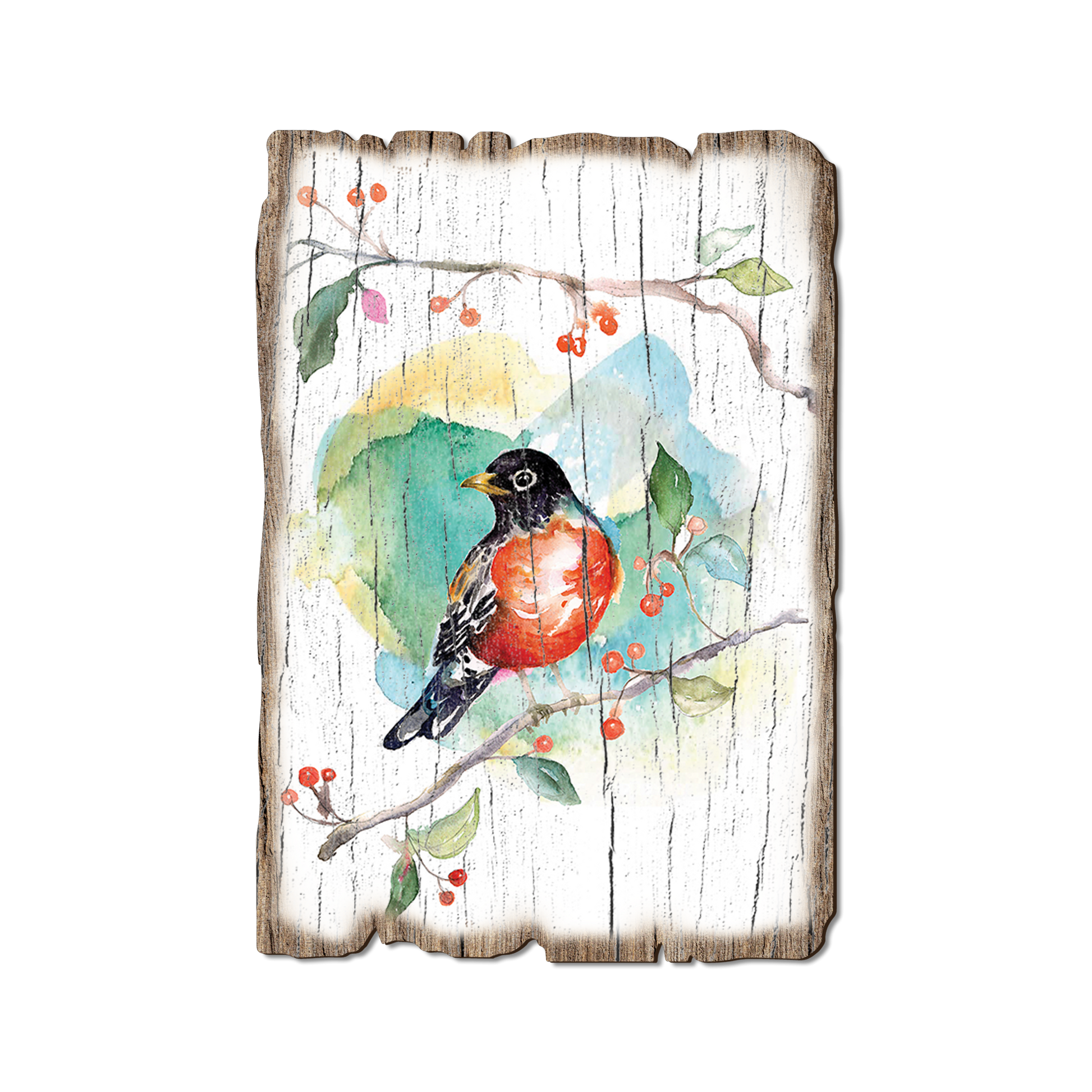Ornament: Weathered Edge - Henning's Robin & Berry (Pack of 5)