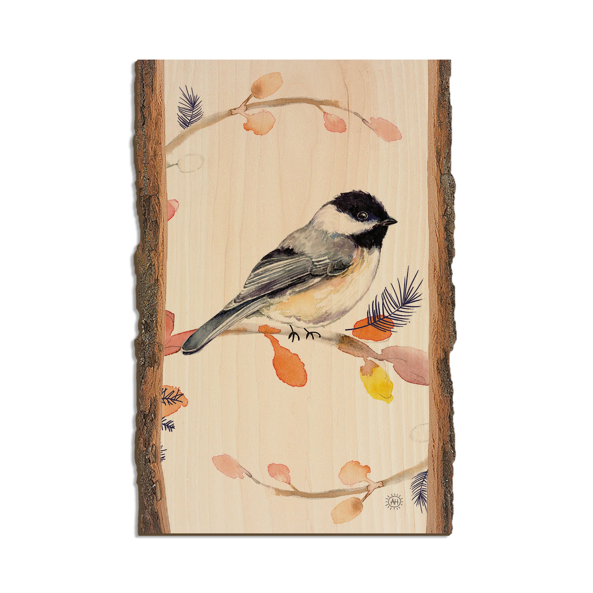 Henning's Three Branch Chickadee - Live Edge Live Edge Postcard  (5pk // $2.80ea)
