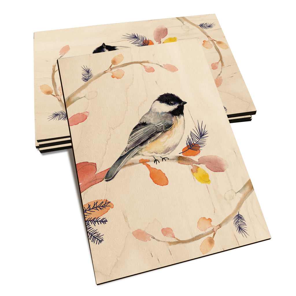 Henning's Three Branch Chickadee - Classic Edge Classic Edge Postcard (5pk // $2.80ea)