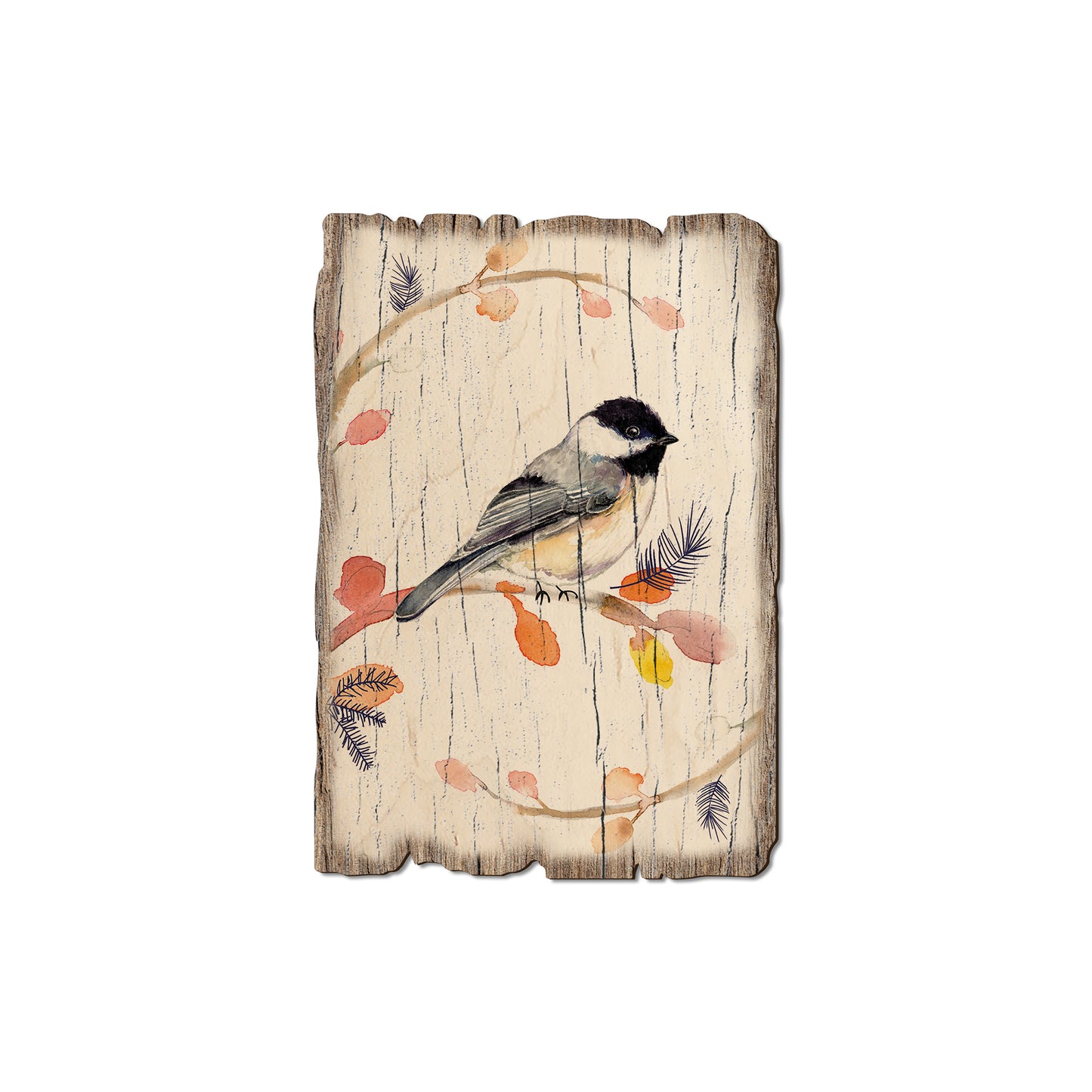 Henning's Three Branch Chickadee - Rustic Edge Postcards & Magnets Rustic Edge Magnet (5pk // $2.80ea)
