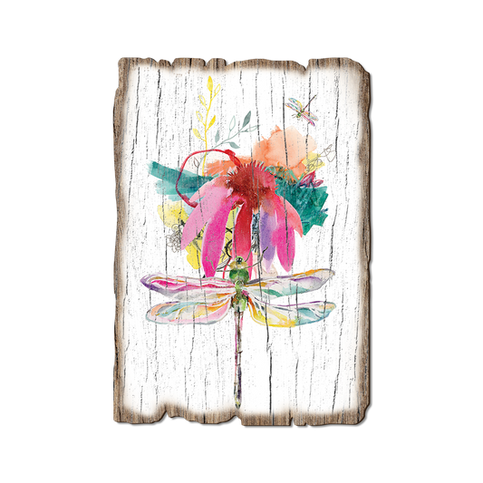 Greeting Card: Weathered Edge - Henning's Two Pink Dragonflies (Pack of 5)