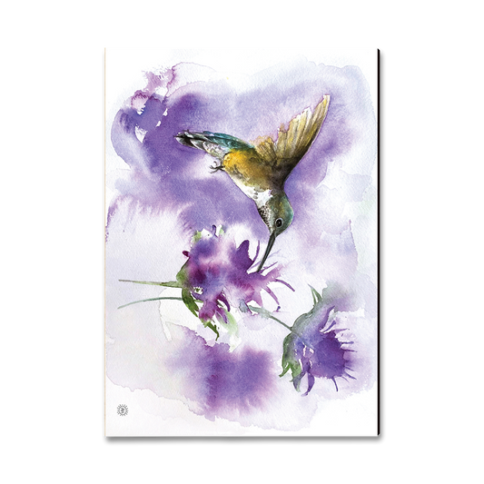 Magnet: Classic Edge - Henning's Two Purple Flowers