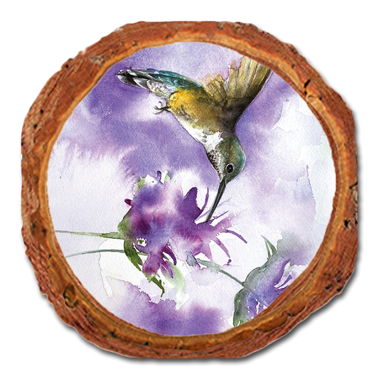 Coaster: Live Edge - Henning's Two Purple Flowers (Pack of 5)