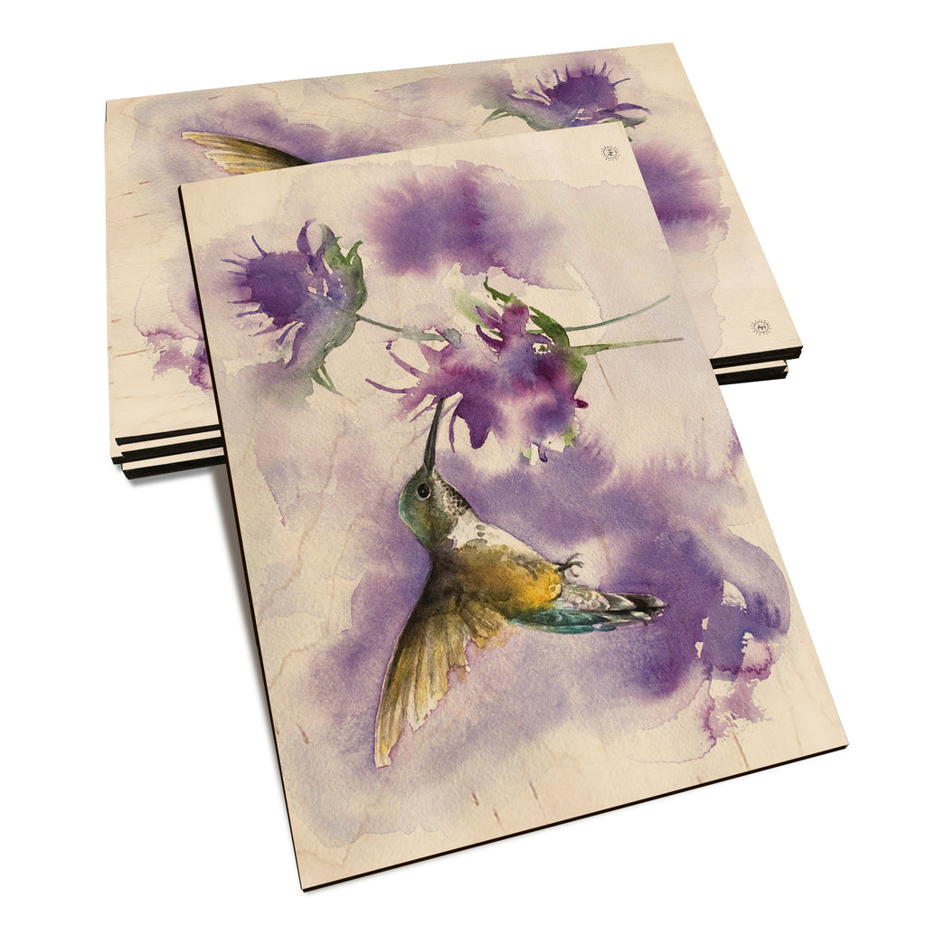 Henning's Two Purple Flowers - Classic Edge Classic Edge Postcard (5pk // $2.80ea)