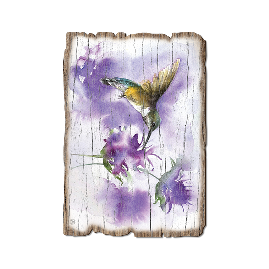 Greeting Card: Weathered Edge - Henning's Two Purple Flowers (Pack of 5)