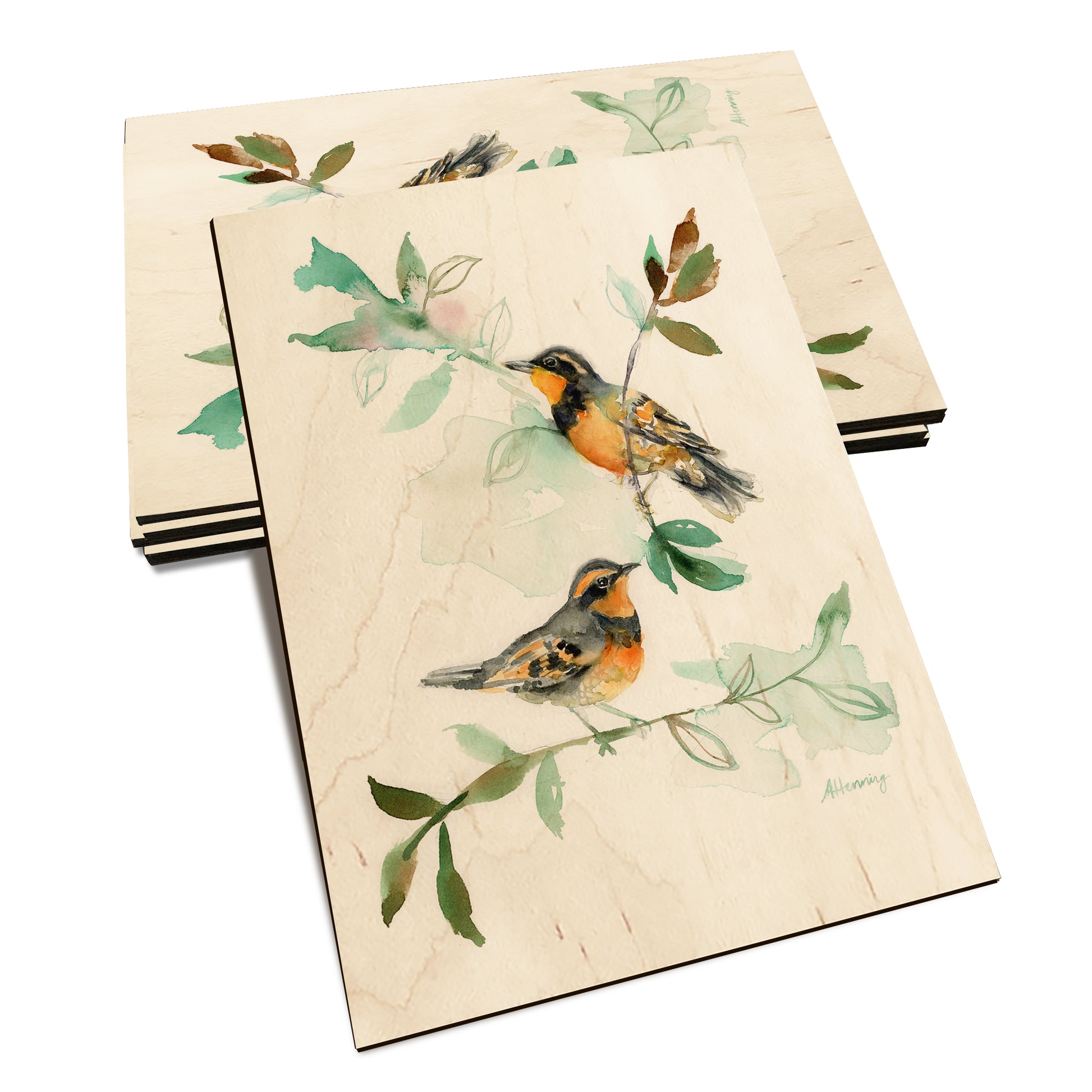 Henning's Thrush Twins - Classic Edge Classic Edge Postcard (5pk // $2.80ea)