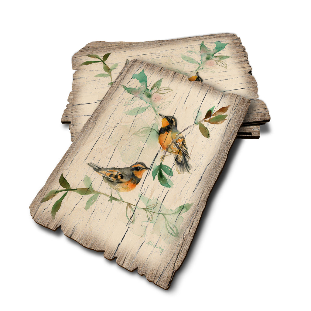 Henning's Thrush Twins - Weathered Edge Weathered Edge Postcard (5pk // $2.80ea)