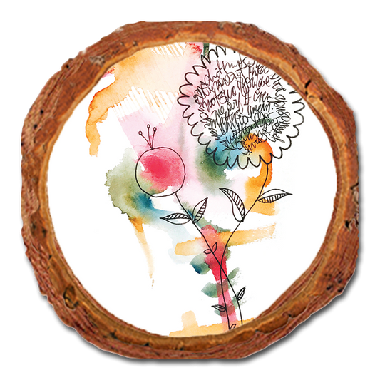 Coaster: Live Edge - Henning's Writing Flowers (Pack of 5)
