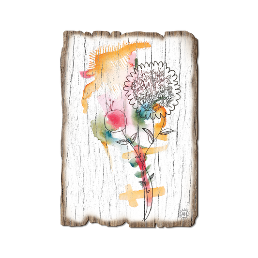 Greeting Card: Weathered Edge - Henning's Writing Flowers (Pack of 5)