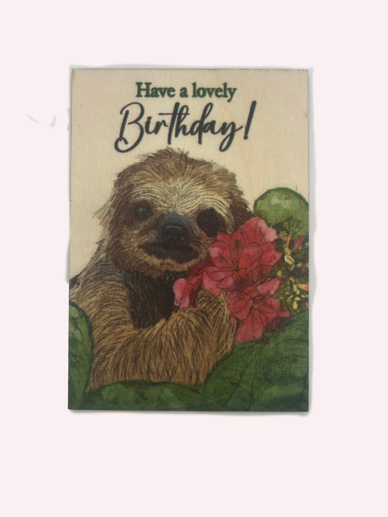 Happy Sloth - 5 Birthday Greeting Cards