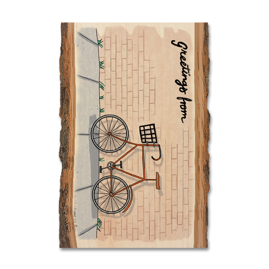 Greeting Card: Live Edge - Brick Cycle