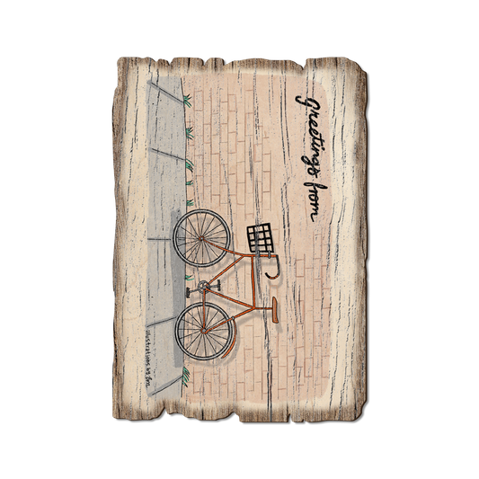 Greeting Card: Weathered Edge - Brick Cycle (Pack of 5)