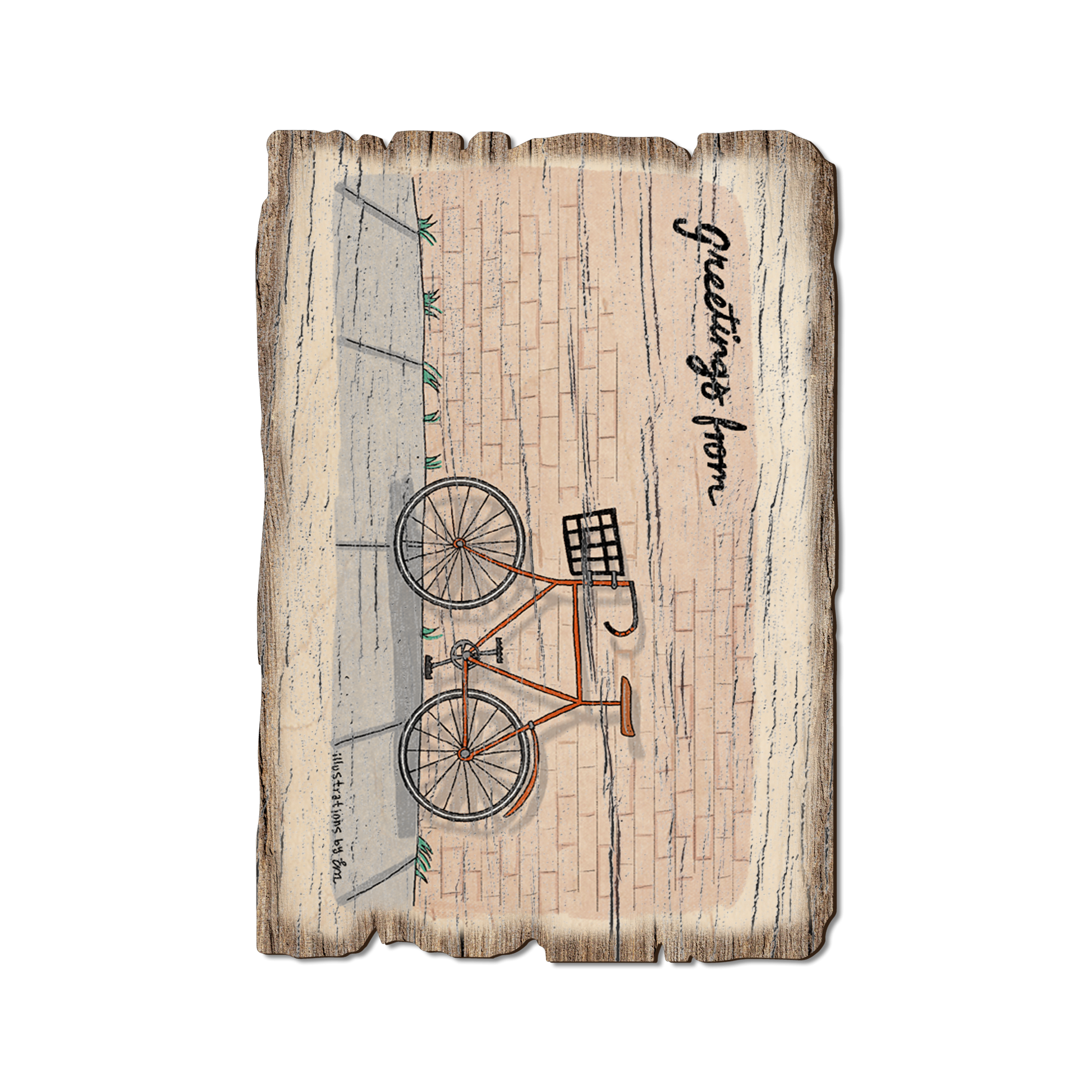 Ornament: Weathered Edge - Brick Cycle (Pack of 5)