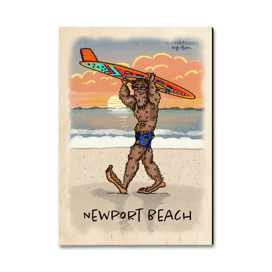 Greeting Card: Classic Edge - Bigfoot Board Head