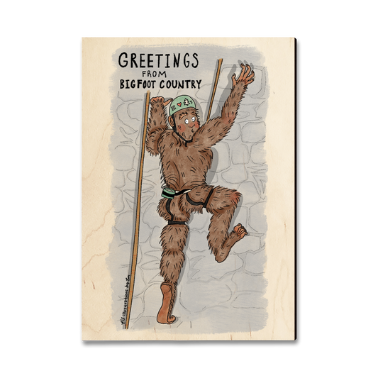 Greeting Card: Classic Edge - Bigfoot Climber