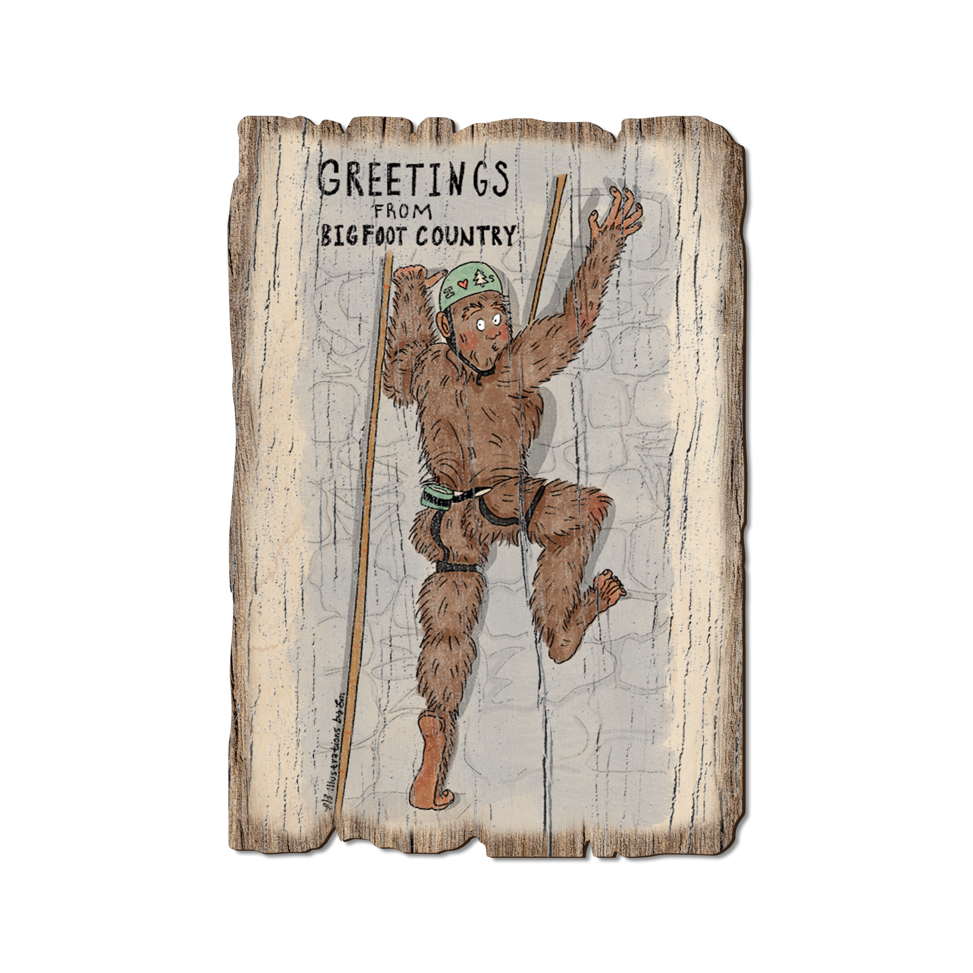 Postcard: Weathered Edge - Bigfoot Climber (Pack of 5)