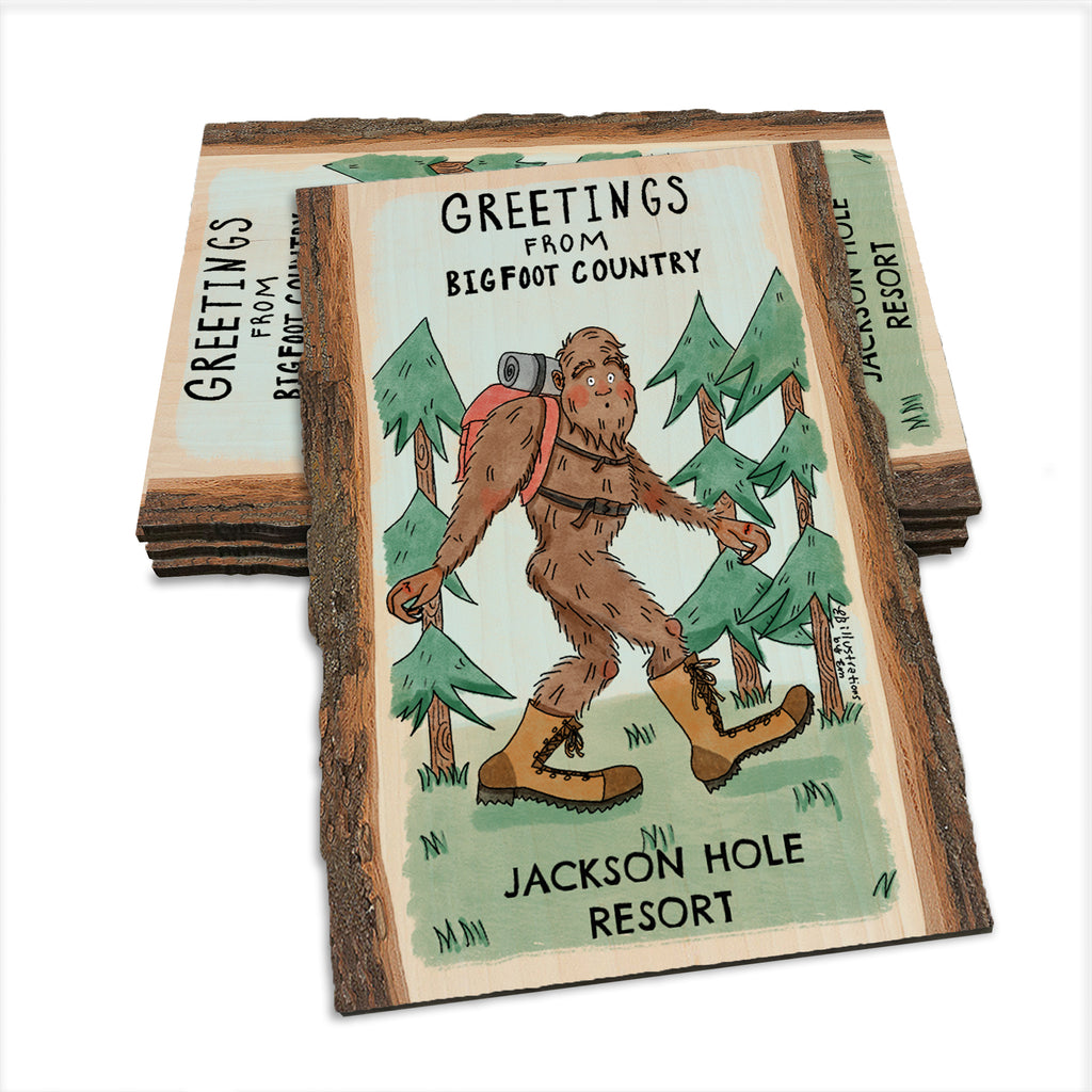 Bigfoot Hiker - Live Edge Live Edge Postcard (5pk // $2.80ea)