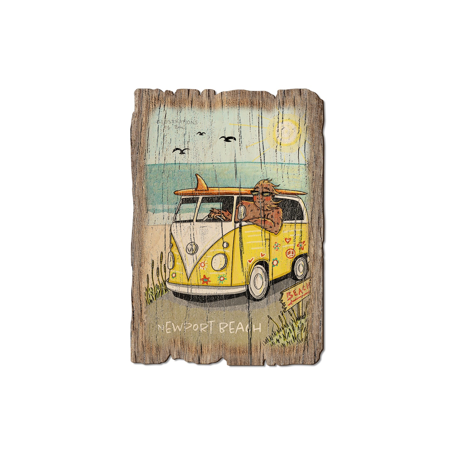 Bigfoot Hippie Van - Weathered Edge