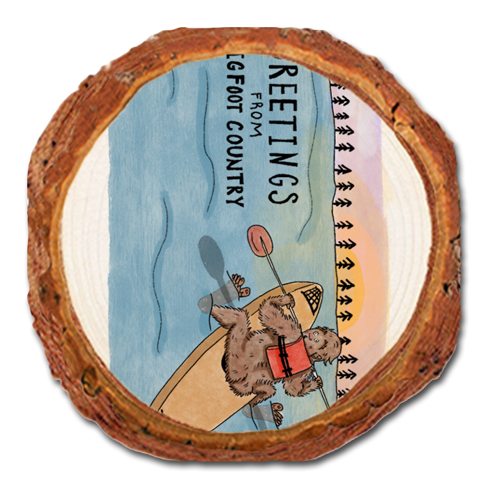 Coaster: Live Edge - Bigfoot Kayaker (Pack of 5)