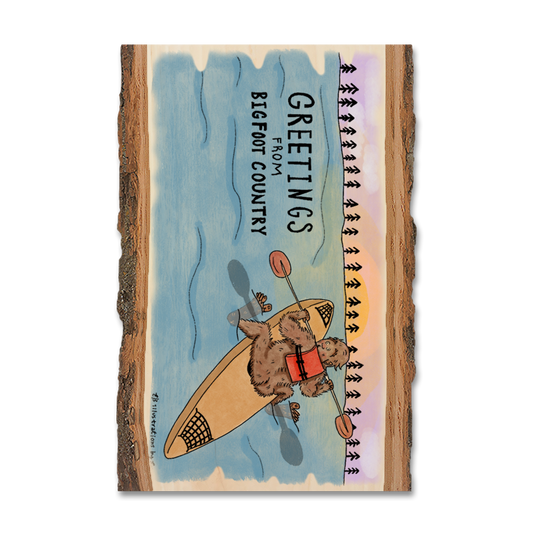 Magnet: Live Edge - Bigfoot Kayaker