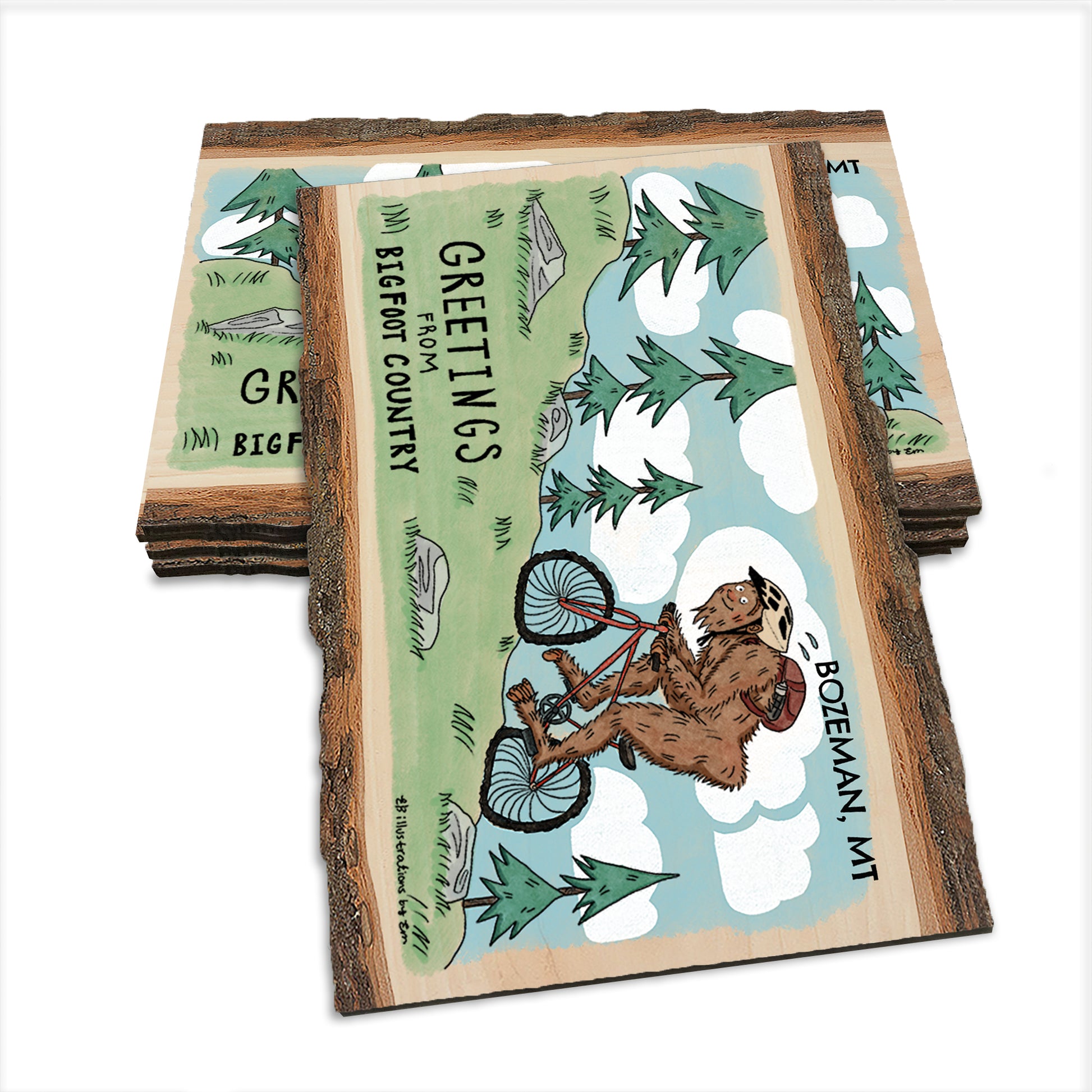 Bigfoot Kayaker - Live Edge Live Edge Postcard (5pk // $2.80ea)