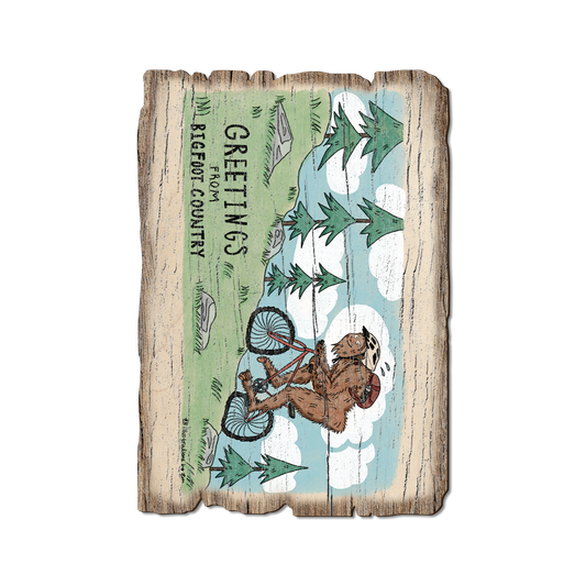 Greeting Card: Weathered Edge - Bigfoot Mtn Biker (Pack of 5)