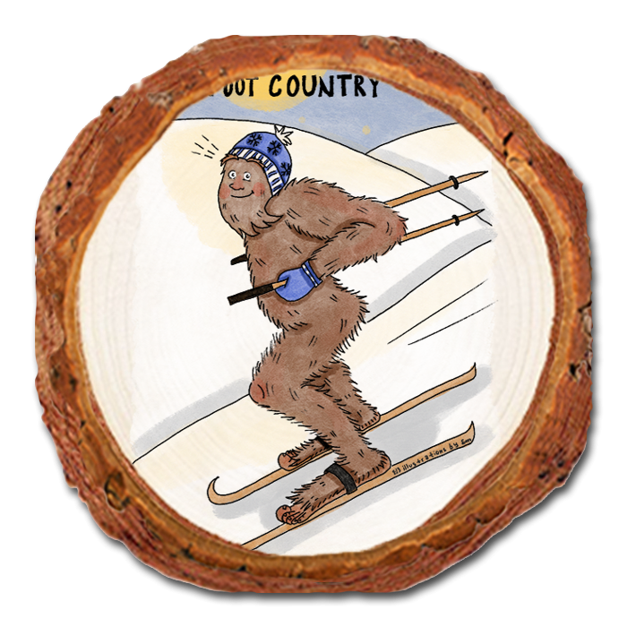Coaster: Live Edge - Bigfoot Skier (Pack of 5)