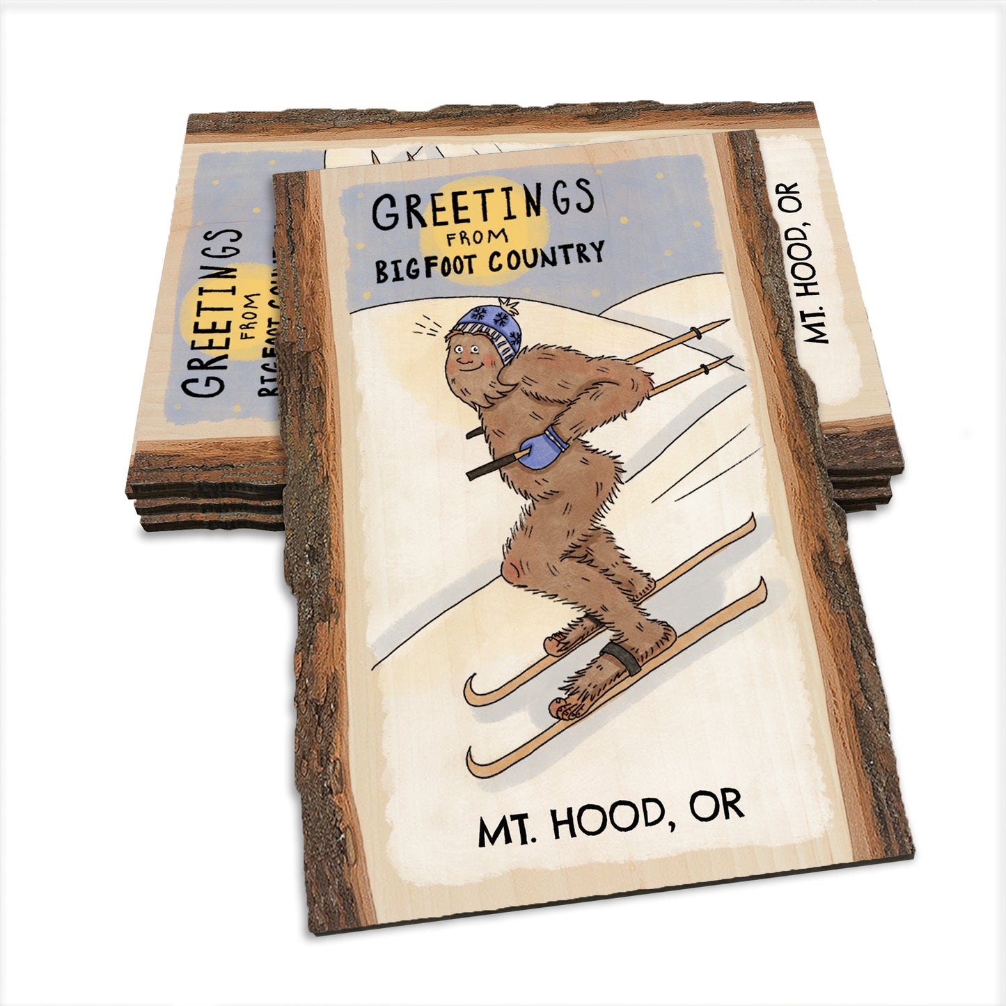 Bigfoot Skier - Live Edge Live Edge Postcard (5pk // $2.80ea)