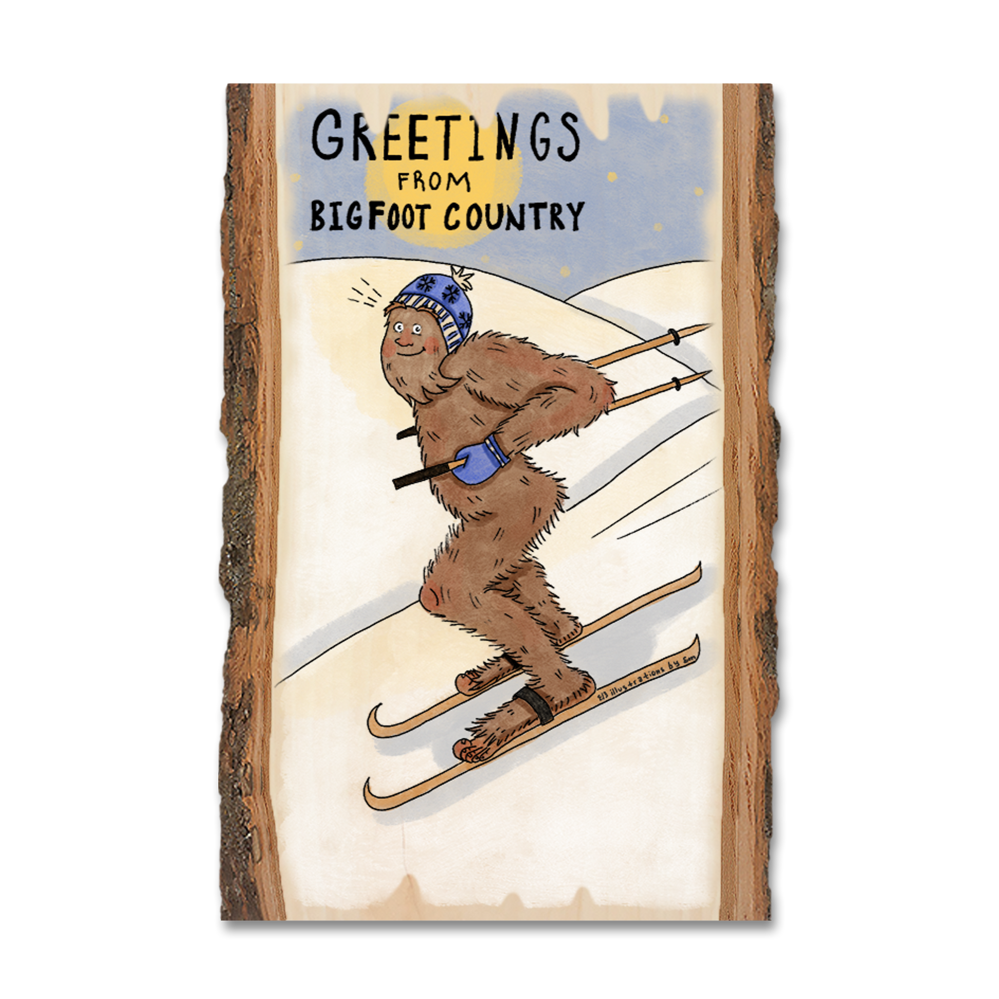 Postcard: Live Edge - Bigfoot Skier