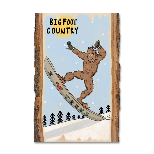 Magnet: Live Edge - Bigfoot Snowboarder