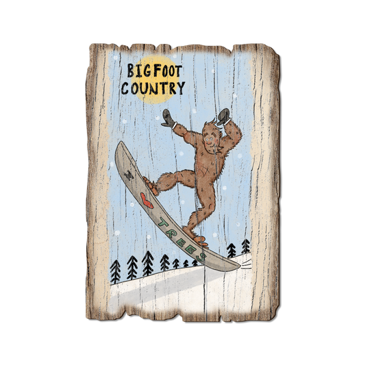 Greeting Card: Weathered Edge - Bigfoot Snowboarder (Pack of 5)