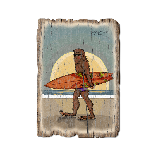 Greeting Card: Weathered Edge - Bigfoot Sunset Surf (Pack of 5)