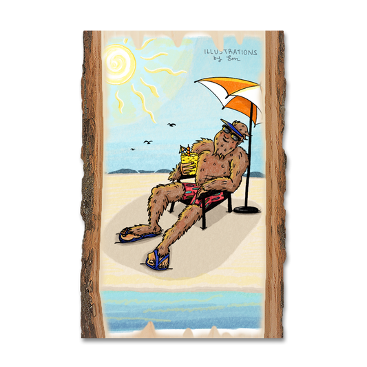 Greeting Card: Live Edge - Bigfoot Sun Tanning