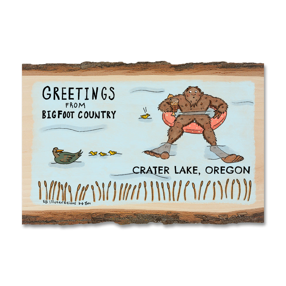 Bigfoot Swimmer - Live Edge Live Edge Postcard (5pk // $2.80ea)