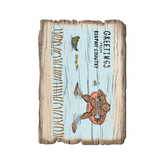 Greeting Card: Weathered Edge - Bigfoot Swimmer (Pack of 5)