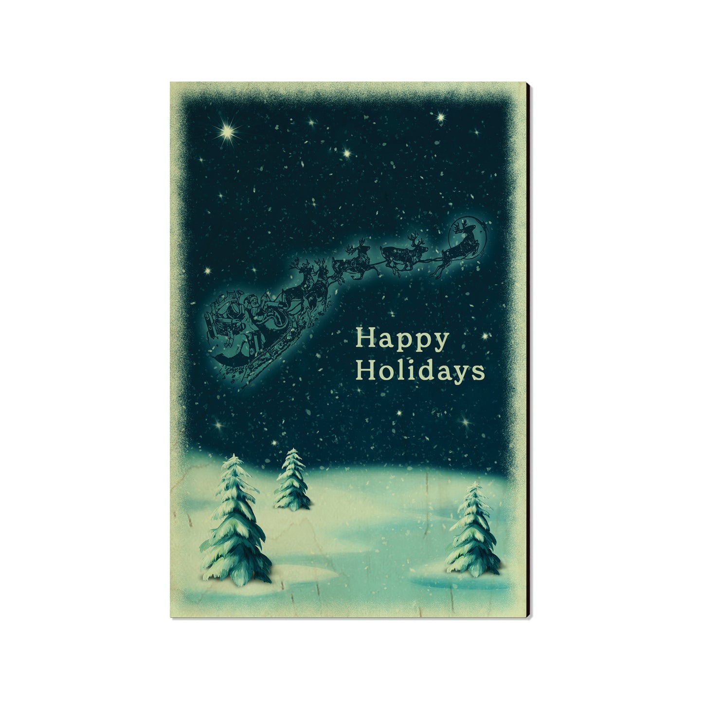 Blue Santa Sleigh - Holiday - Classic Edge