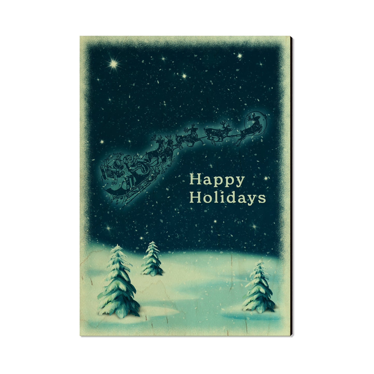 Blue Santa Sleigh - Holiday - Classic Edge